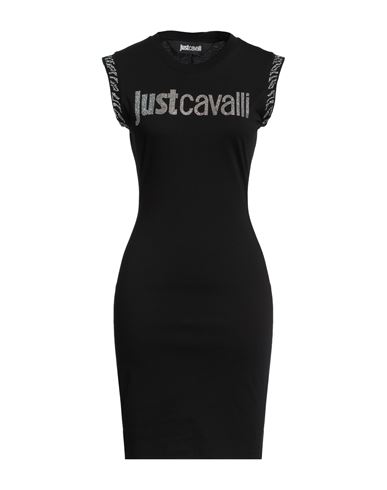 Just Cavalli Woman Mini Dress Black Size S Cotton