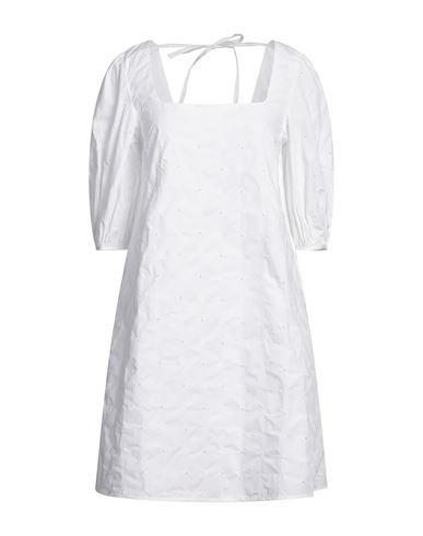 Tommy Hilfiger Woman Mini Dress White Size 10 Cotton