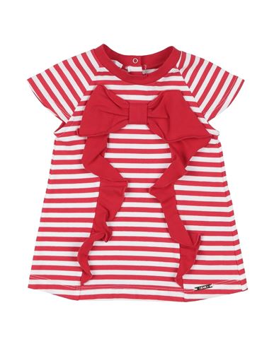 Shop Liu •jo Newborn Girl Baby Dress Red Size 3 Cotton, Elastane