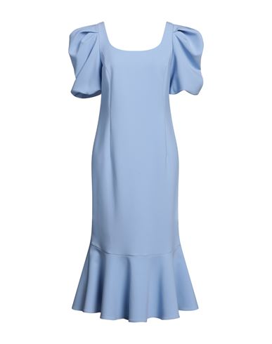 Luis Civit Woman Midi Dress Lilac Size 10 Polyester, Polyurethane In Blue