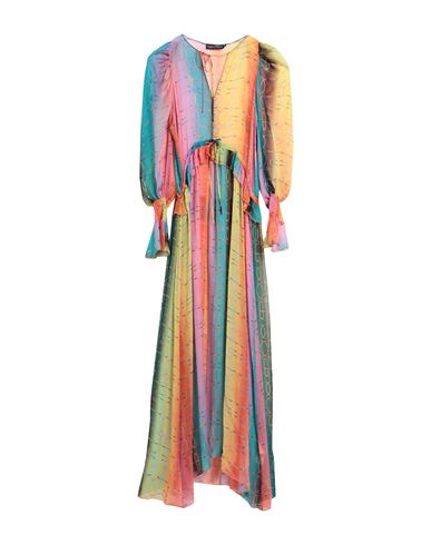 SIEDRES SIEDRÉS WOMAN MAXI DRESS YELLOW SIZE 4 SILK