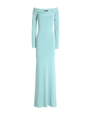 Shop Blumarine Woman Maxi Dress Turquoise Size 6 Viscose, Polyamide In Blue
