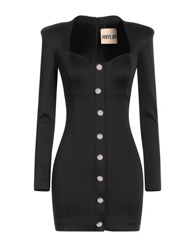 Aniye By Woman Mini Dress Black Size 2 Polyester, Elastane