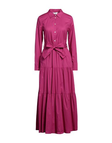 Alpha Studio Woman Midi Dress Mauve Size 6 Cotton, Elastane In Purple