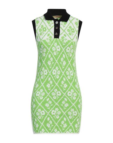 Shop Cormio Woman Mini Dress Acid Green Size M Cotton, Polyamide