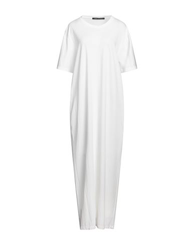 Shop Alessio Bardelle Woman Maxi Dress White Size M Viscose, Nylon, Elastane