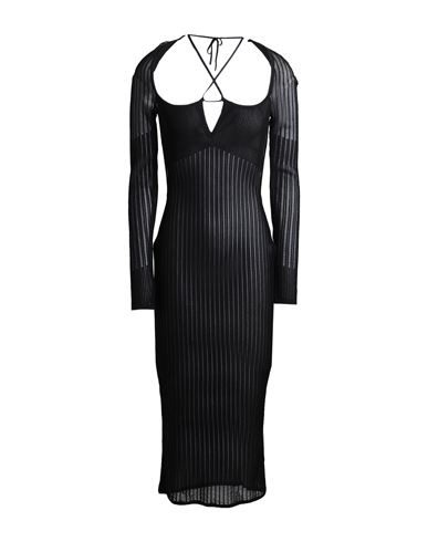 Shop Nensi Dojaka Woman Midi Dress Black Size M Viscose, Polyamide, Polyester