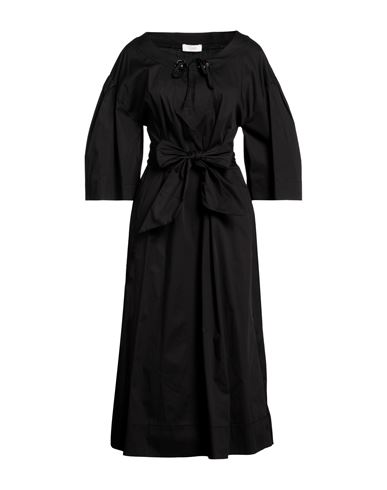 Clips More Woman Midi Dress Black Size 8 Cotton, Polyamide, Elastane