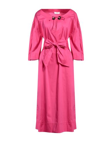 Clips More Woman Midi Dress Magenta Size 12 Cotton, Polyamide, Elastane