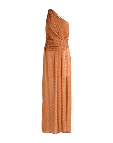 Shop Twinset Woman Maxi Dress Rust Size 8 Viscose, Polyester In Red