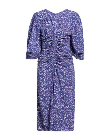Isabel Marant Woman Midi Dress Blue Size 8 Silk, Elastane