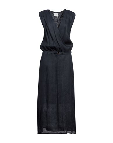 Shop Ballantyne Woman Maxi Dress Midnight Blue Size 8 Linen