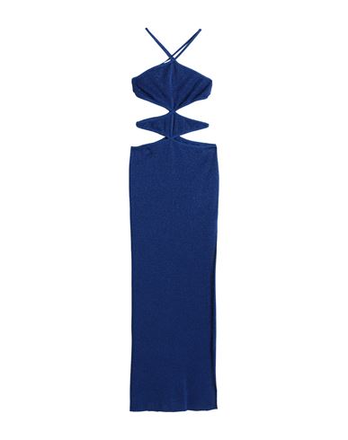 Circus Hotel Woman Maxi Dress Blue Size 6 Viscose, Polyester, Polyamide, Lyocell
