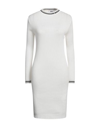Shop Gcds Woman Midi Dress Off White Size L Cotton