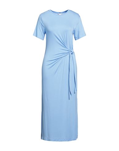 Tommy Hilfiger Woman Midi Dress Light Blue Size S Viscose, Elastane