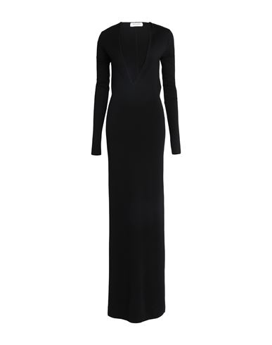 Shop Saint Laurent Woman Maxi Dress Black Size S Wool