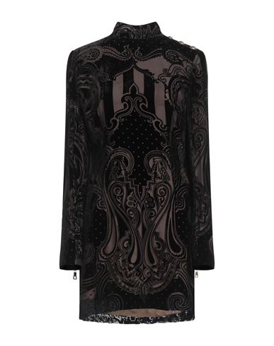 Balmain Woman Mini Dress Black Size 8 Viscose, Silk