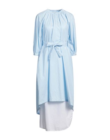 Peserico Easy Woman Midi Dress Sky Blue Size 6 Cotton
