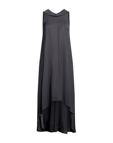Peserico Woman Midi Dress Steel Grey Size 16 Viscose