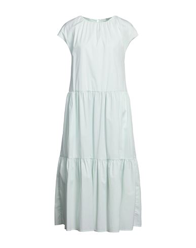 Peserico Easy Woman Midi Dress Light Green Size 6 Cotton, Polyamide, Elastane