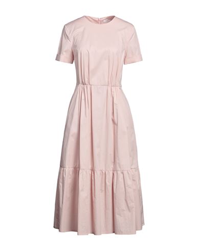 Peserico Easy Woman Midi Dress Light Pink Size 6 Cotton, Elastane