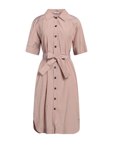 Peserico Woman Midi Dress Light Brown Size 8 Cotton, Polyester In Beige