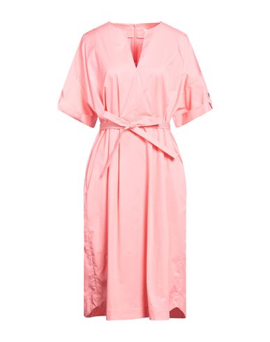 Peserico Woman Midi Dress Pink Size 14 Cotton, Elastane
