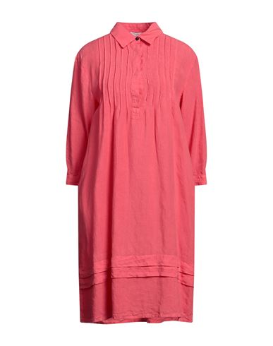 Peserico Woman Midi Dress Fuchsia Size 6 Linen In Pink