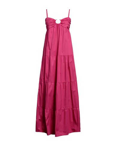 Souvenir Woman Maxi Dress Fuchsia Size M Cotton In Pink