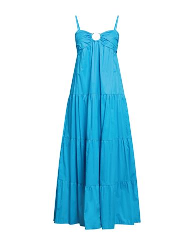 Souvenir Woman Maxi Dress Azure Size M Cotton In Blue