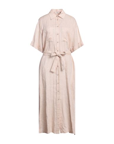 Peserico Woman Maxi Dress Beige Size 6 Linen