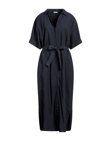 Peserico Easy Woman Maxi Dress Midnight Blue Size 8 Linen