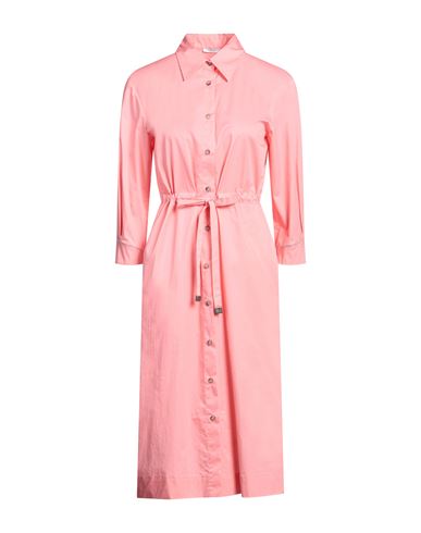 Peserico Woman Midi Dress Pink Size 2 Cotton, Elastane