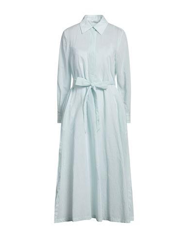 Peserico Woman Midi Dress Sky Blue Size 6 Cotton, Silk