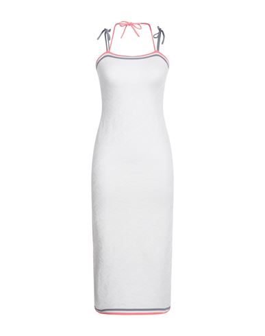 Fendi Woman Midi Dress Ivory Size 6 Viscose, Polyamide, Polyurethane In White