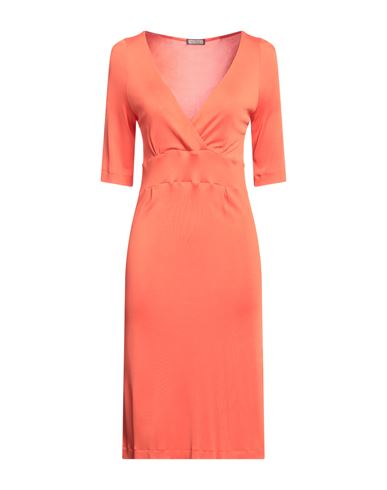 Maliparmi Malìparmi Woman Midi Dress Orange Size 4 Viscose