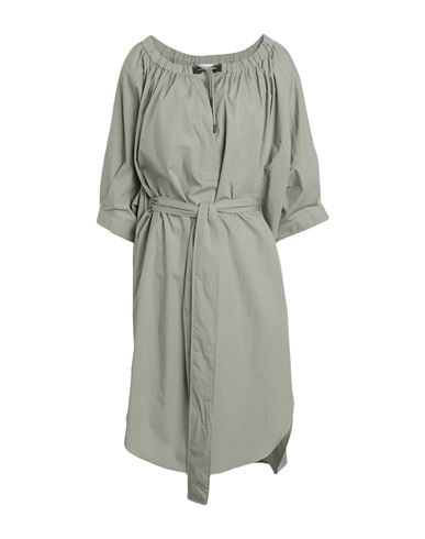 Shop Brunello Cucinelli Woman Midi Dress Sage Green Size M Cotton