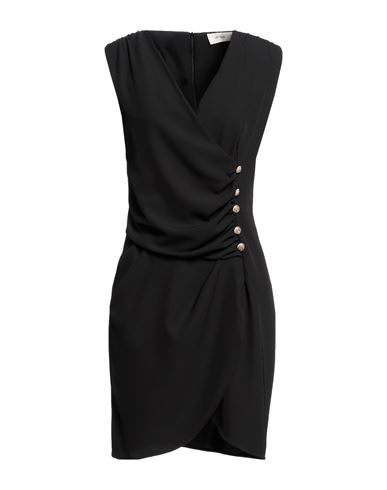 Vicolo Woman Mini Dress Black Size L Polyester, Elastane