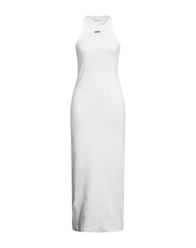 Off-white Woman Maxi Dress White Size 2 Cotton, Elastane