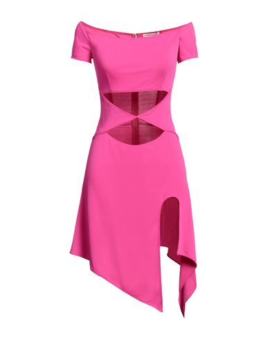 Alessandro Vigilante Woman Mini Dress Fuchsia Size 6 Polyester, Elastane In Pink