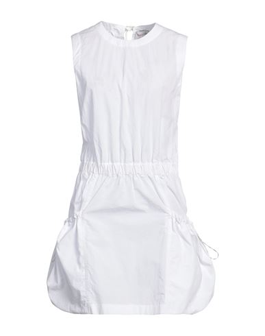 Moncler Woman Mini Dress White Size 6 Cotton