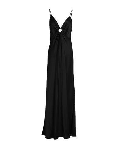 Shop Stella Mccartney Woman Maxi Dress Black Size 8-10 Acetate, Viscose