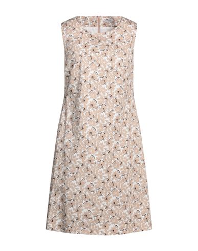 Peserico Woman Mini Dress Beige Size 14 Cotton, Elastane