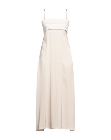 Peserico Woman Maxi Dress Beige Size 10 Viscose, Linen