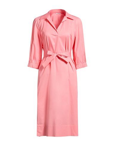 Peserico Woman Midi Dress Pink Size 6 Cotton, Elastane
