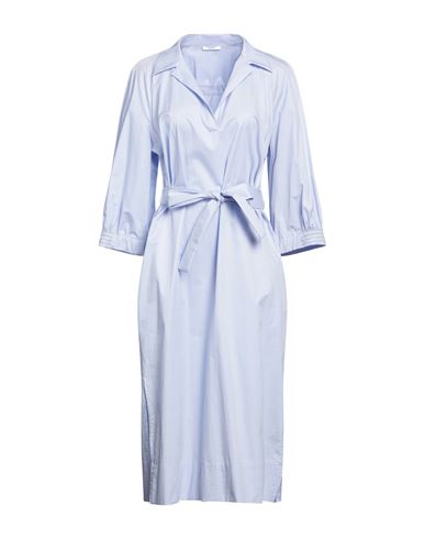 Peserico Woman Midi Dress Light Blue Size 14 Cotton, Elastane