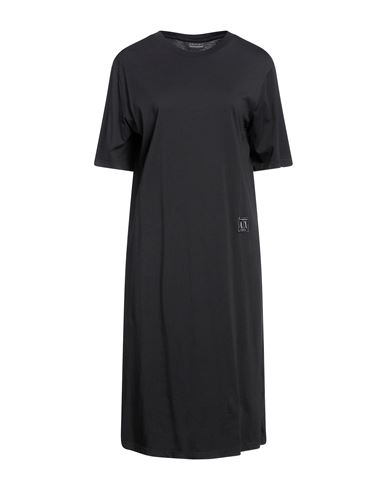 Armani Exchange Woman Midi Dress Black Size Xl Cotton