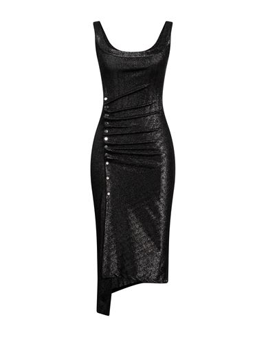 Paco Rabanne Rabanne Woman Midi Dress Black Size 10 Viscose, Polyester, Elastane
