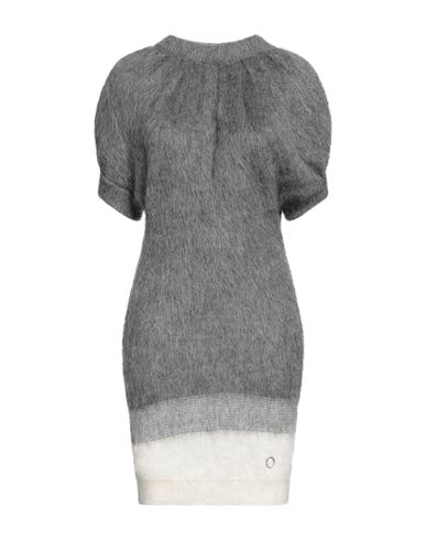 Paco Rabanne Rabanne Woman Mini Dress Grey Size L Mohair Wool, Nylon, Wool