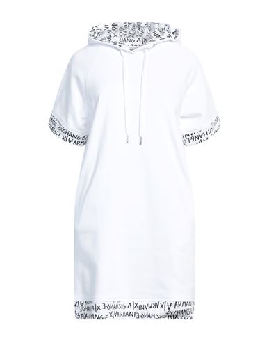 Armani Exchange Woman Mini Dress White Size Xl Cotton